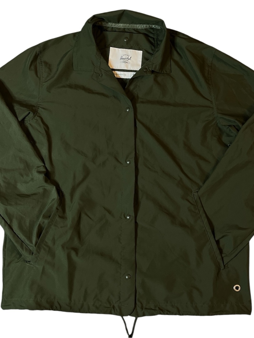 Herschel Supply Co. Men's Small Dark Green Windbreaker Coach Jacket